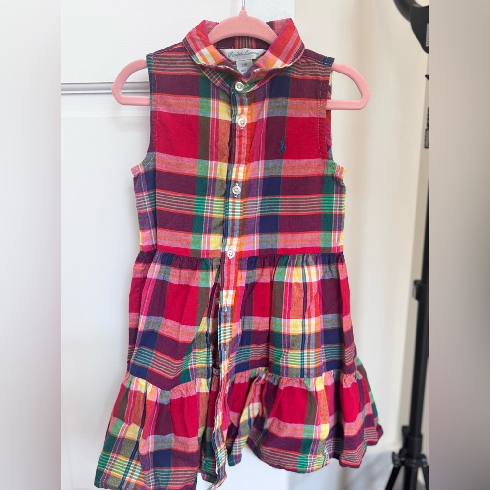 2pc Ralph Lauren Toddler Plaid Dress Size
24momths